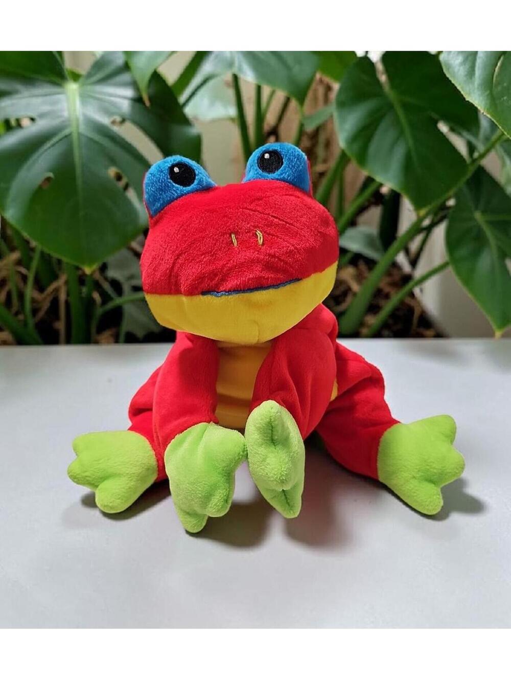 Ty Pillow Pals RIBBIT The Frog Plush 1998 Beanie Baby - No Hanging Tags